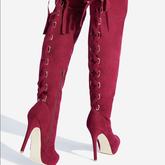 Shoe Dazzle | Shoes | Red Thigh High 